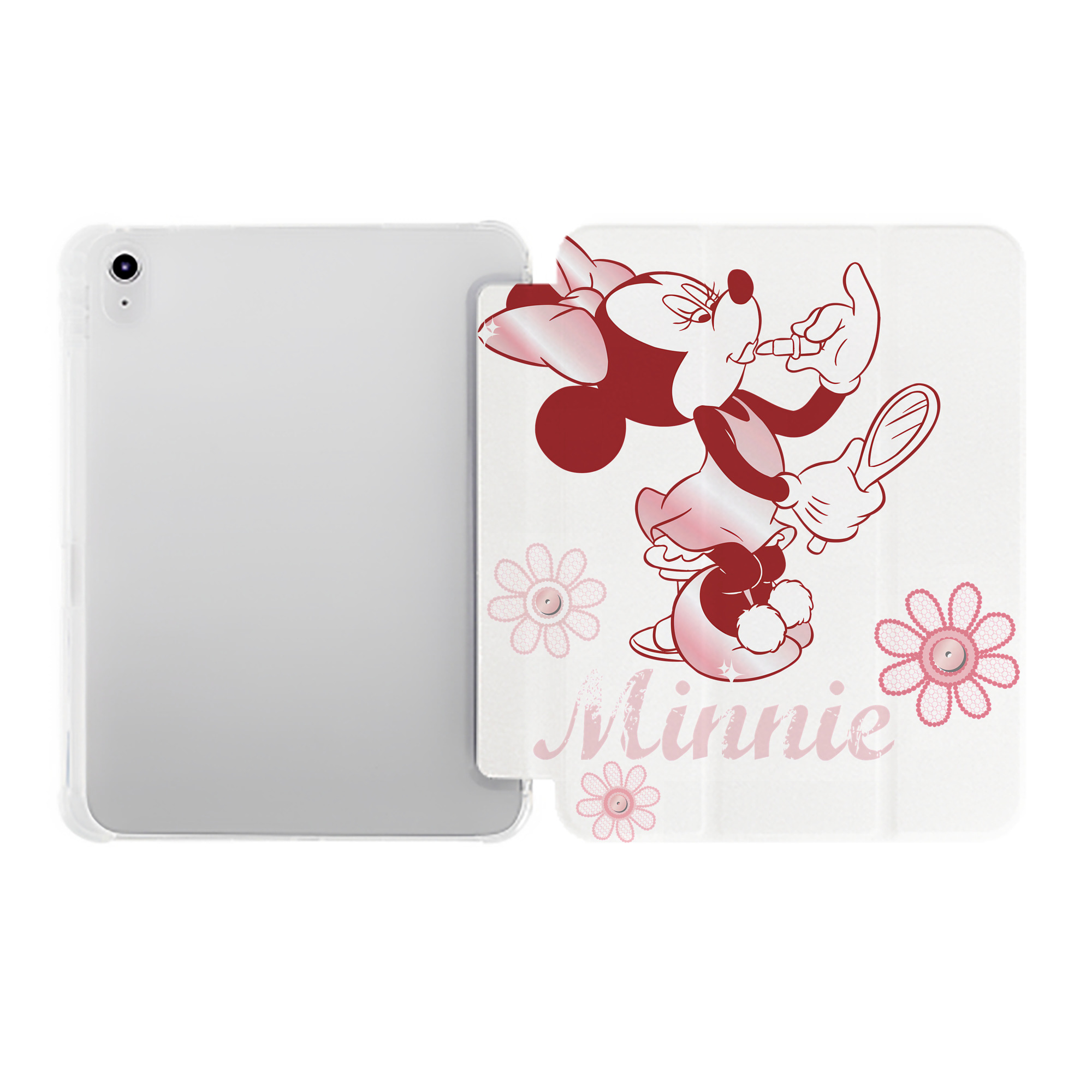 （画像用） ミッキーマウス Mickey Mouse IPad ケース ペン収納付き 三つ折りスタンド PUレザー×シリコン 対応機種9.5/10.5/10.9インチ